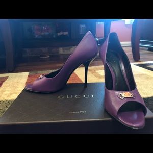 Gucci Stiletto Purple Heel (Size 36.5 / 6.5)